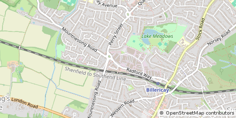 Map of Billericay, Essex