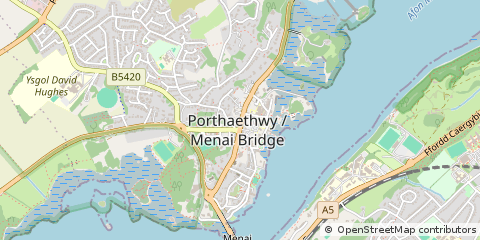 Map of Menai Bridge, Anglesey