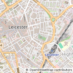 Map of Leicester, Leicestershire