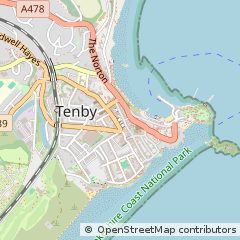 Map of Tenby, Pembrokeshire