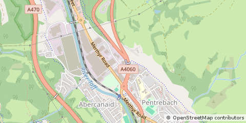 Map of Merthyr Tydfil