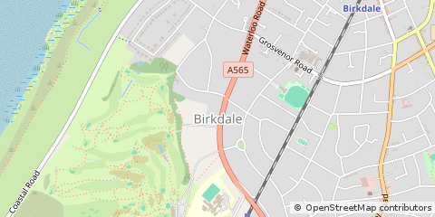 Map of Southport, Merseyside