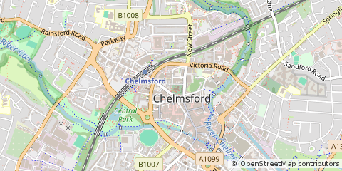 Map of Chelmsford, Essex