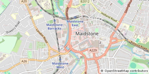 Map of Maidstone, Kent