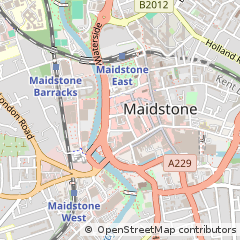 Map of Maidstone, Kent