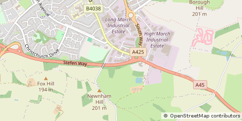 Map of Daventry, Northamptonshire