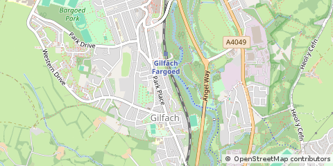 Map of Bargoed, Caerphilly