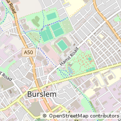 Map of Stoke on Trent, Staffordshire