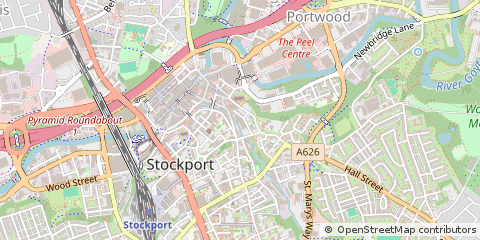 Map of Stockport, Cheshire