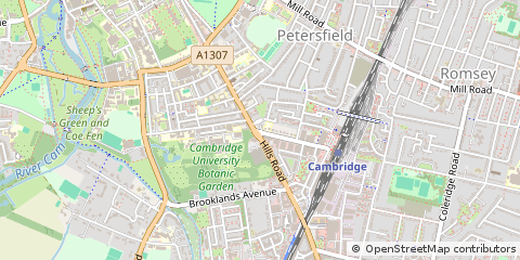 Map of Cambridge, Cambridgeshire