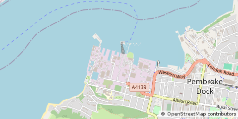 Map of Pembroke Dock, Pembrokeshire