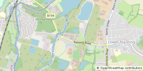 Map of Waltham Abbey, Hertfordshire