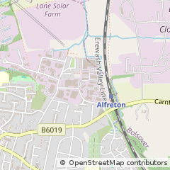 Map of Alfreton, Derbyshire