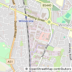 Map of Tamworth, Staffordshire