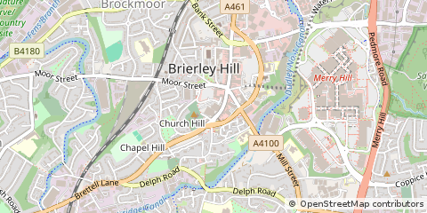 Map of Brierley Hill, West Midlands