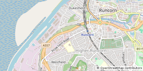 Map of Runcorn, Cheshire