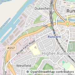 Map of Runcorn, Cheshire