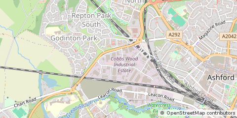 Map of Ashford, Kent