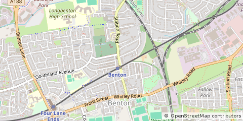 Map of Newcastle Upon Tyne, Tyne and Wear