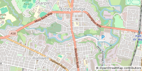 Map of Bolton, Lancashire