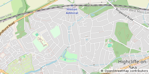 Map of Christchurch, Dorset