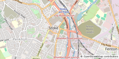 Map of Stoke-on-Trent, Staffordshire