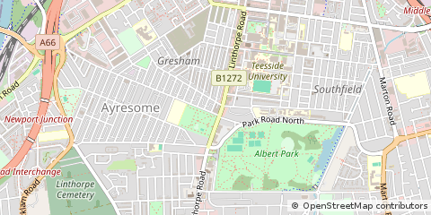 Map of Middlesbrough, Cleveland