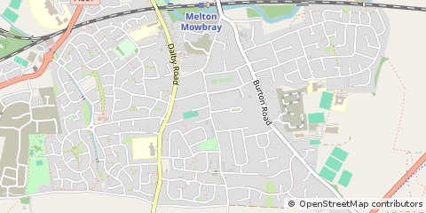 Map of Melton Mowbray, Leicestershire