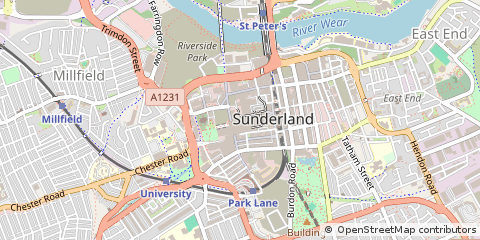 Map of Sunderland