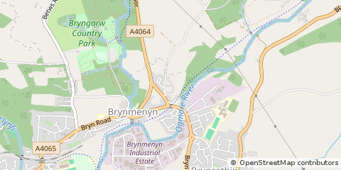 Map of Bridgend