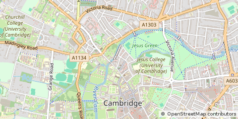 Map of Cambridge, Cambridgeshire
