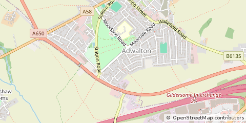 Map of Bradford, West Yorkshire