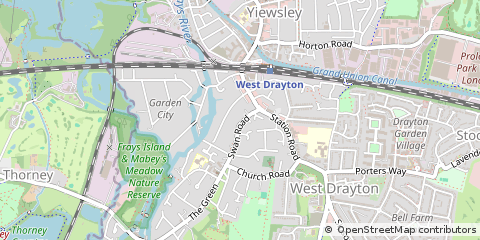 Map of West Drayton, Middlesex