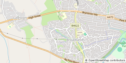 Map of Bridgend