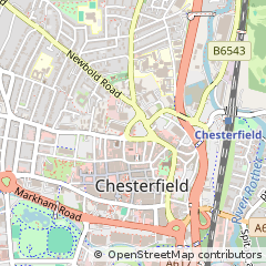 Map of Chesterfield, Derbyshire