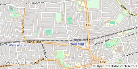Map of Worthing