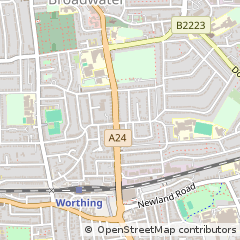 Map of Worthing, West Sussex