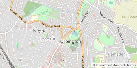 Map of Orpington, Kent