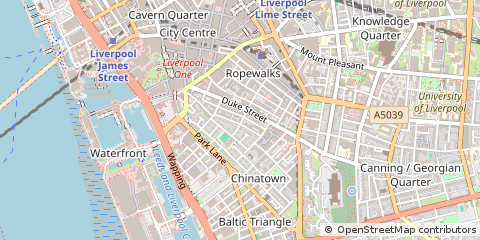 Map of Liverpool, Merseyside