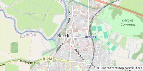Map of Beccles, Suffolk