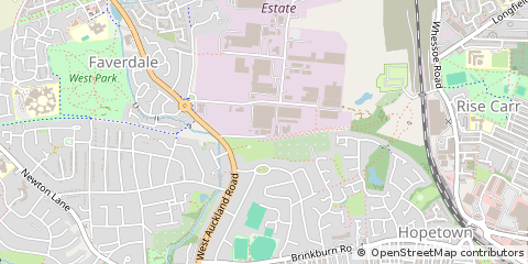 Map of Darlington, County Durham