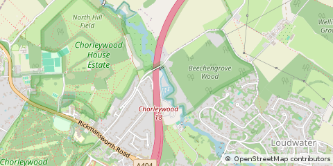 Map of Chorleywood, Herts