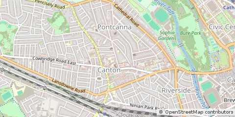 Map of Cardiff, Caerdydd