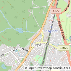 Map of Bagshot, Surrey