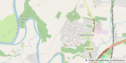 Map of Clitheroe, Lancashire