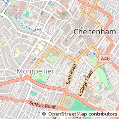 Map of Cheltenham, Gloucestershire