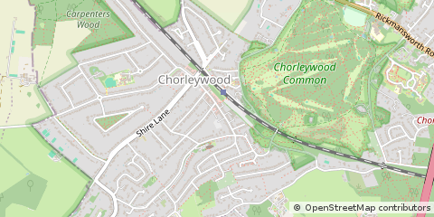 Map of Chorleywood, Hertfordshire