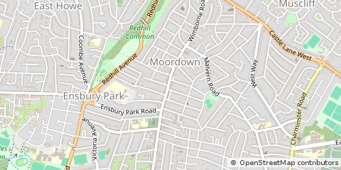 Map of Bournemouth, Dorset