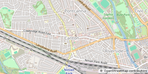 Map of Canton, Cardiff
