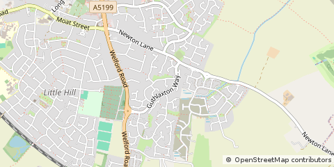Map of Wigston Harcourt, Leicestershire